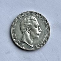 Монета СЕРЕБРО Пруссия 3 марки 1912 год ОТЛИЧНЫЕ