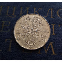 200 лир 1997 Италия 100 лет Итальянской морской лиги #01