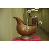 Зольник БОЛЬШОЙ ( медь , латунь )   высота 26,5 см , ширина 27 см , длинна 35 см  .