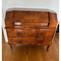 Антикварный секретер начала прошлого века. Рококо, Чиппендейл. Дерево вишня.инкрустации