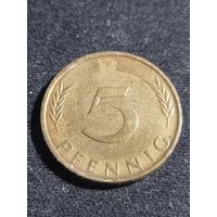 ФРГ 5 пфеннигов 1975 F