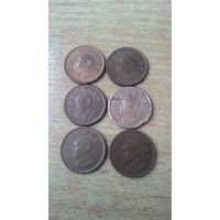 Тайвань, сборный лот монет номиналом 1 доллар. Шесть монет.