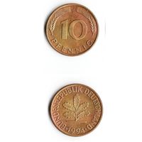 10 пфеннигов Германия 1994 года(J)