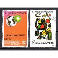 Чемпионат мира по футболу в Италии Сан Томе и Принсипи 1989 год 2 марки