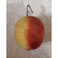 Ёлочная игрушка румяное Яблочко, вата. СССР