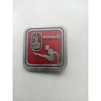 ЗНАЧОК МОСКВА-80 ГИМНАСТ