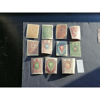 Русская почта  1.2.3.4.5.15.20.25.35.50.70 копеек