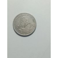Восточные Карибы 10 центов 1997 года .