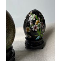 Статуэтка Яйцо Клуазоне клуазонне Перегородчатая эмаль с подставкой 6,5 х 4,5см