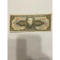 Бразилия 5 крузейро 1962-64г.-0901