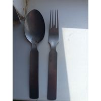 Ложка и вилка на одном клейме GAG 42.