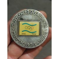 Редкая настольная медаль Израиль Атланта Олимпийских игр Государства 1996 С1 рубля.