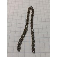Цепочка медная с частичной позолотой 15 см