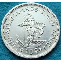 Ю.А.Р  10 центов 1963 год   KM#60  Тираж: 3.327.000 шт