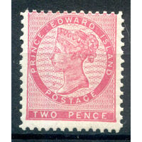 Британские колонии - остров принца Эдуарда - 1862/68г. - королева Виктория, перфорация 11 1/2, 2 P - 1 марка - MLH, есть разводы на клее [Mi 5 C]. #3-WB-88-A-1