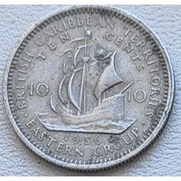 Карибы 10 центов 1956