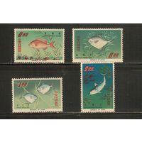 Тайвань-1965(Мих.576-579) , **  , Морская  Фауна , Рыбы, (полная серия)
