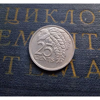 25 центов 1977 Тринидад и Тобаго Без отметки монетного двора #01 XF