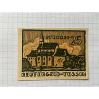 25 пфеннингов (нотгельды) 1921 г. Германия.