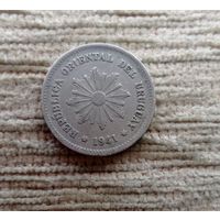 Werty71 Уругвай 5 сентесимо 1941