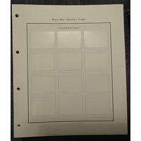 Листы для марок Великобритании 12 штук  Definitive Stamps Standart Barcoded Format