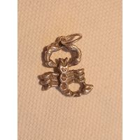 Кулон знак зодиака Скорпион вес - 1г