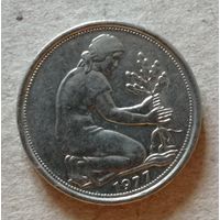 Германия ФРГ 50 пфеннигов 1977 год "F", KM# 109