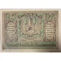 Нотгельды 25 пфеннигов 1921 год. Фюрстенвальд. Веймарская республика