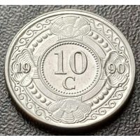 Нидерландские Антильские острова 10 центов, 1990    ( 1-8-4 )