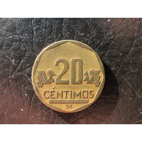 Перу. 20 сентимов. 2002. С 20 копеек. Распродажа коллекции. Смотрите другие лоты.