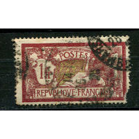 Франция - 1900/1917 - Аллегория 1Fr - (с повреждением) - [Mi.98y] - 1 марка. Гашеная.  (Лот 31JG)-TG2P22