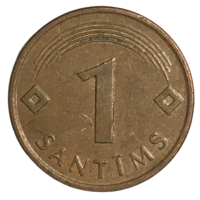 Латвия 1 сантим, 1997