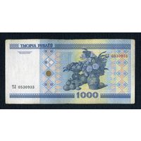 1000 рублей 2000 серия ТЛ 0530933