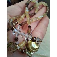 Сатиновые бусы с морозным стеклом детские