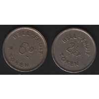 Bell-Fruit Token 6D -- Bell-Fruit Token 2 1/2p (белая) (18,65мм2,84гр) (f1