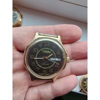 Часы ссср слава наручные, позолота ,на ходу, не с рубля, в коллекцию, много лотов часов ссср