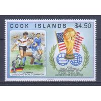 [2452] Кука острова 1994. Спорт.Футбол.Чемпионат мира. Одиночный выпуск. MNH. Кат.9 е.