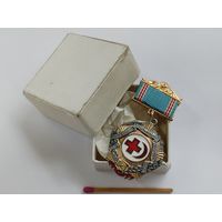 Почётный знак. Союз обществ Красного Креста и Красного Полумесяца СССР. тяжёлый, ММД, номерной.