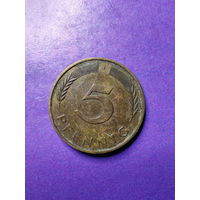 Германия ФРГ 5 пфеннигов 1995 J