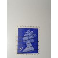 Великобритания 1971 Профиль королевы Елизаветы II, созданный на основе скульптуры Арнольда Машина