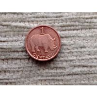 Werty71 Мозамбик 1 сентаво 2006 Носорог