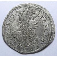 3 крейцера 1698 GE Леопольд I ПРАГА
