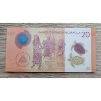 Werty71 Никарагуа 20 кордоба 2019 UNC банкнота Церковь - Фестиваль Майя