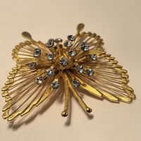 Бабочка Monet 1980 г. Тройная позолота