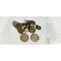 Монеты РП 18 монет.  6 грошей 1665, 6 грошей 1756, гроши, солиды