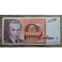 Werty71 Югославия 1000 динаров 1990 банкнота