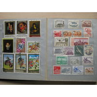 Марки в альбоме, спорт, флора, фауна, Чехословакия, Польша около 340 шт.