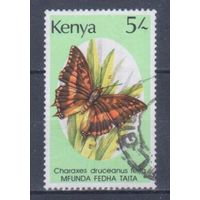 [33] Кения 1988. Фауна.Бабочка.5 Sh. Гашеная марка.
