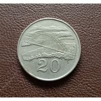 20 центов 1980г. Зимбабве