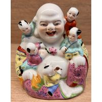 Статуэтка Будда Хотей с детьми Китай 1950-60г